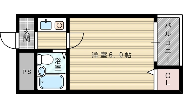 1Kのお部屋です