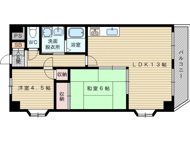 2ＬＤＫのお部屋です