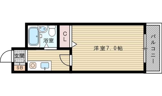 広めのワンルームです