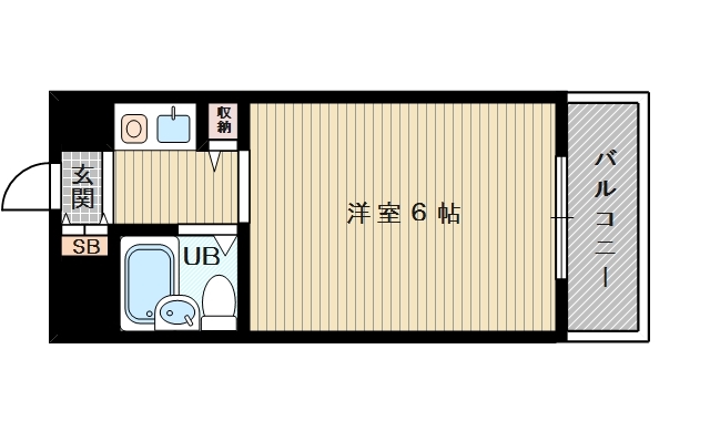 1Ｋのお部屋です