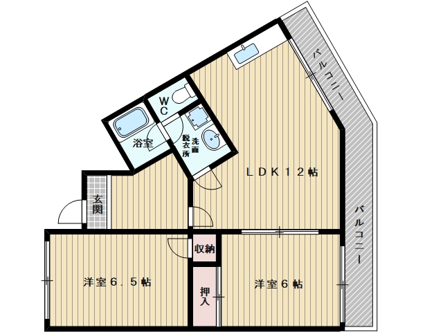 2ＬＤＫのお部屋です