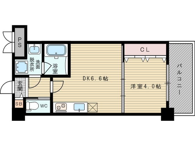 1DKのお部屋です