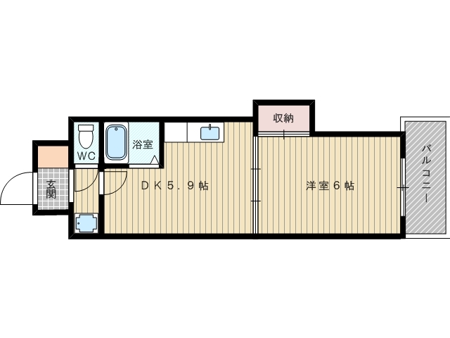 1DKのお部屋です
