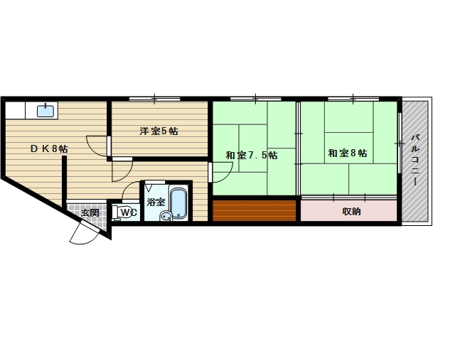 ３ＤＫのお部屋です