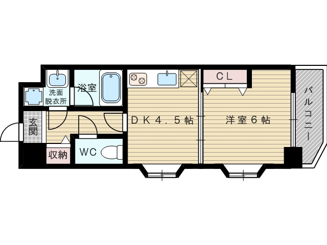 1ＤＫのお部屋です