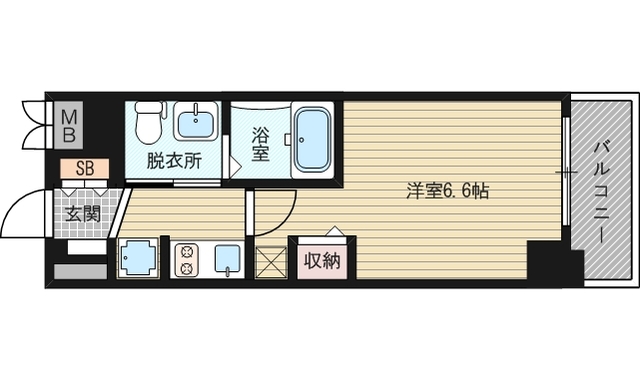 1Kのお部屋です