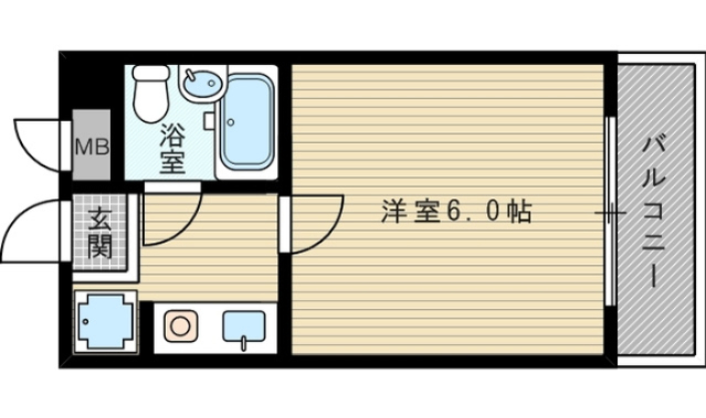 1Kの間取りです