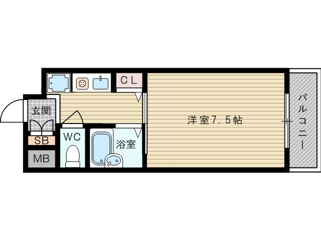 淡路駅近のセパレート物件です