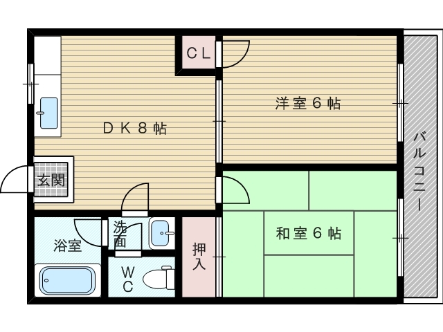 2ＤＫのお部屋です
