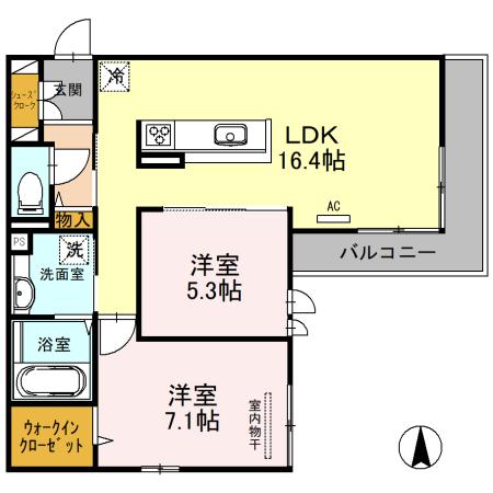 2階の間取り図