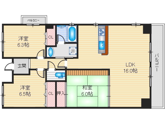 1階の間取り図