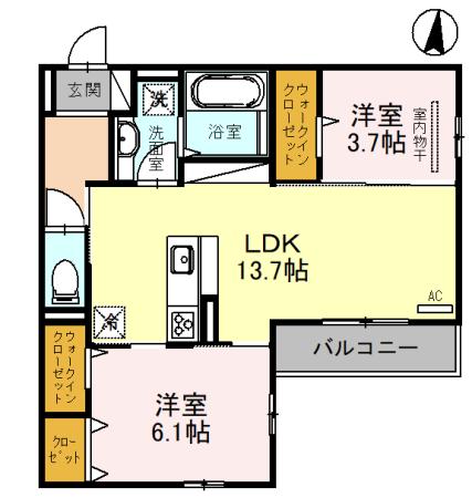 2階の間取り図