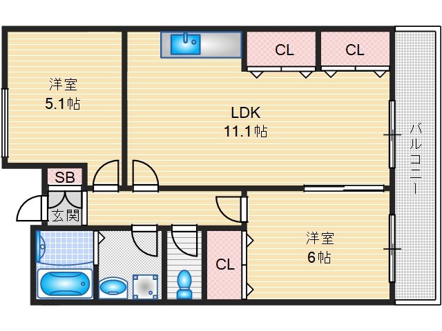 1階の間取り図