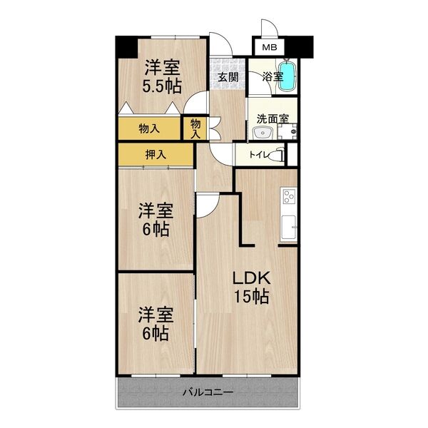 4階の間取り図