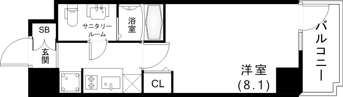 8階の間取り図