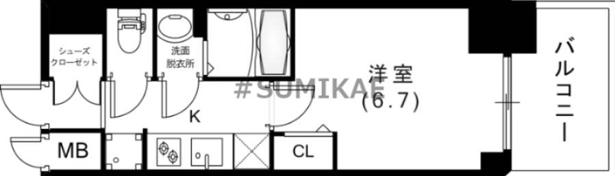 6階の間取り図