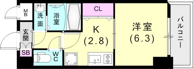 8階の間取り図