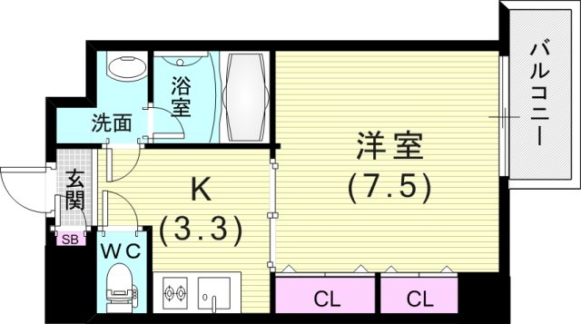4階の間取り図