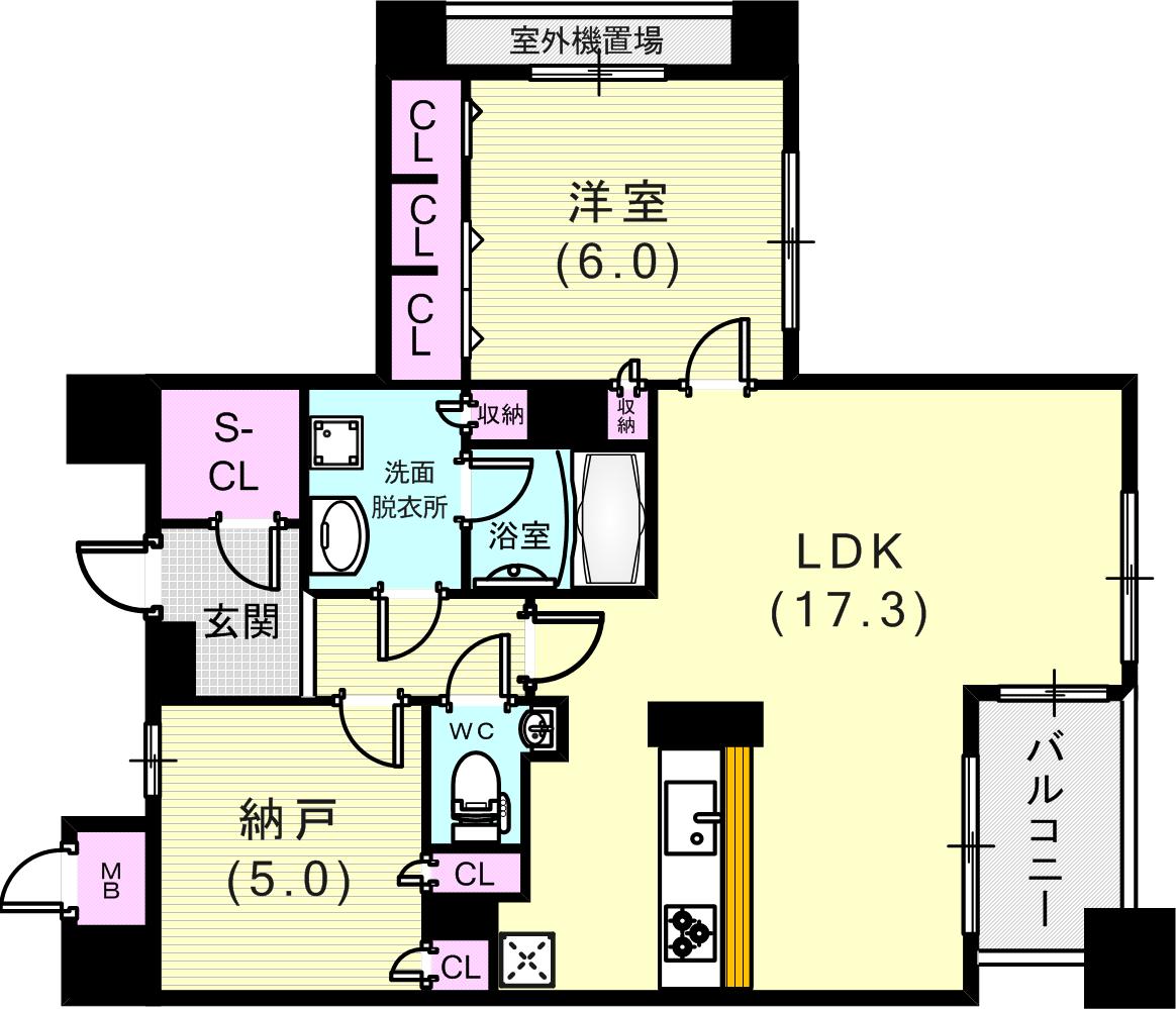 8階の間取り図