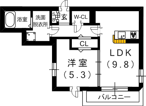 1階の間取り図
