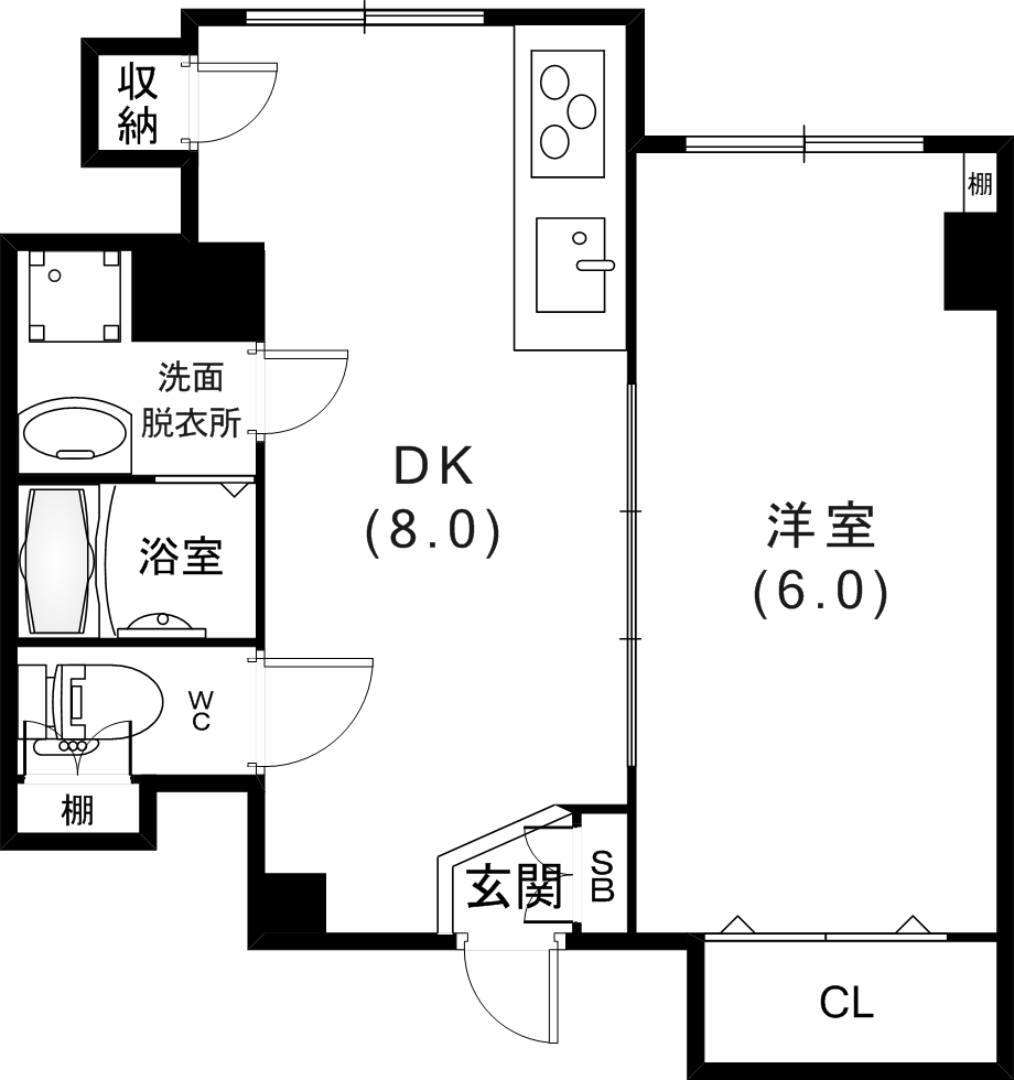 1階の間取り図