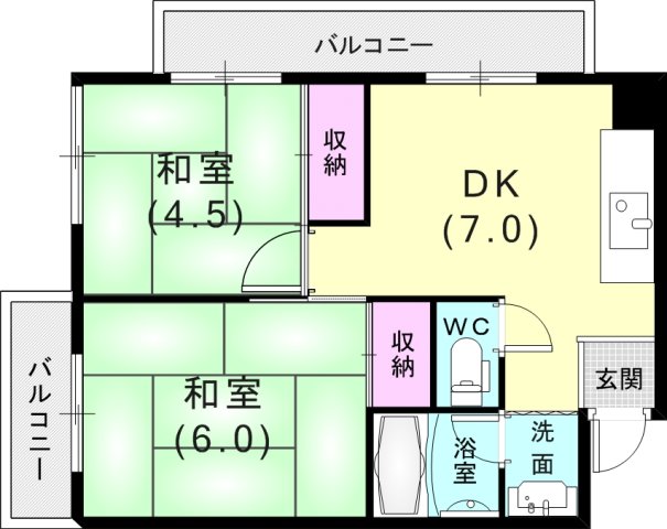 2階の間取り図