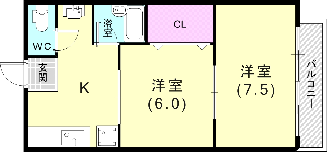 4階の間取り図