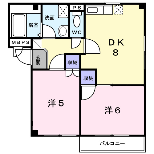 2階の間取り図