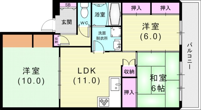 6階の間取り図