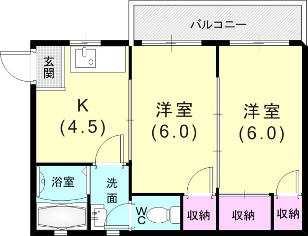 2階の間取り図