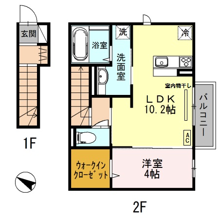 2階の間取り図