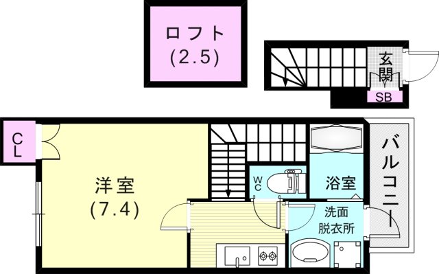2階の間取り図