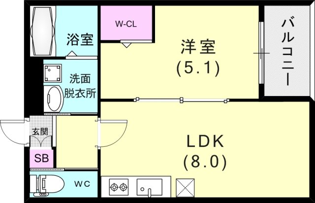 1階の間取り図