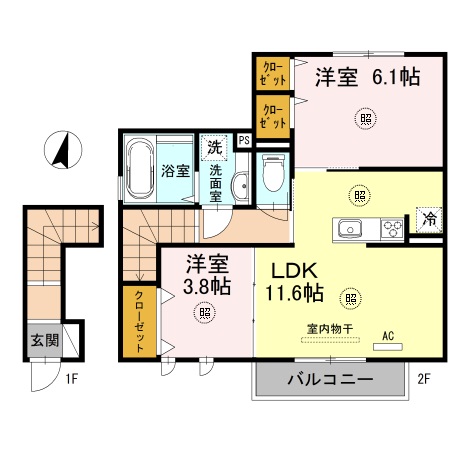 2階の間取り図