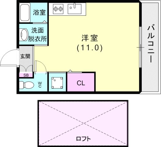 2階の間取り図