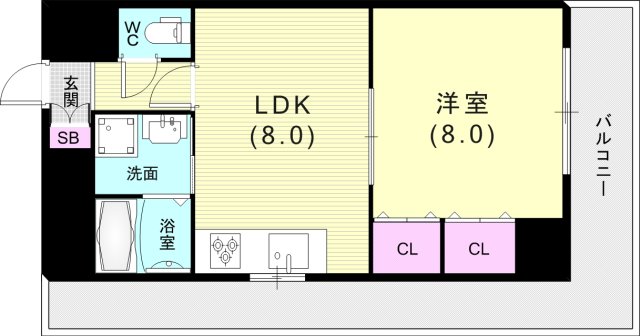 8階の間取り図