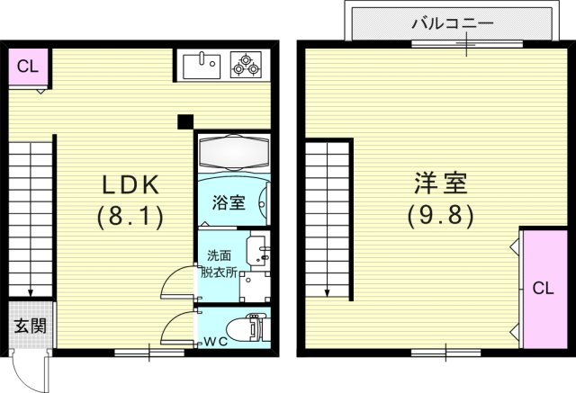 1階の間取り図
