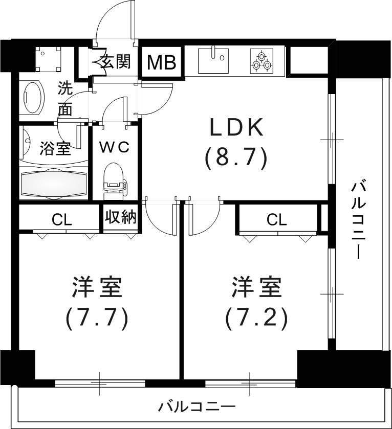 12階の間取り図