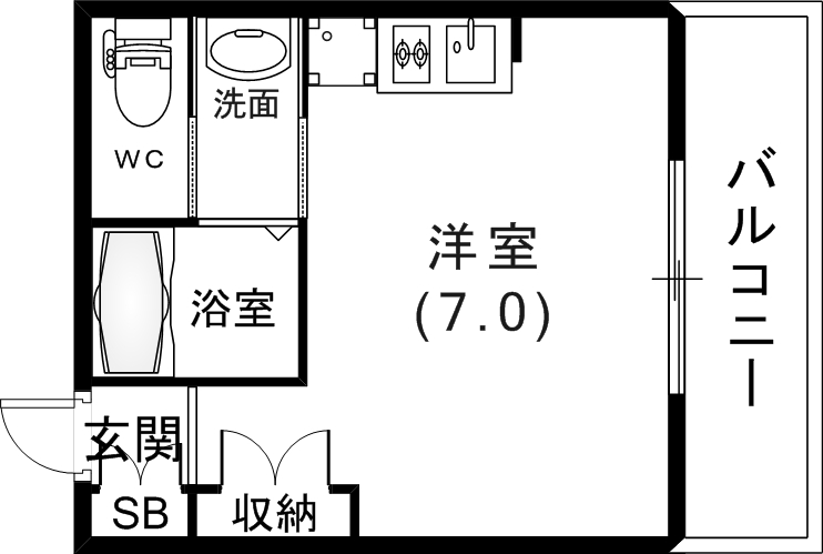 1階の間取り図