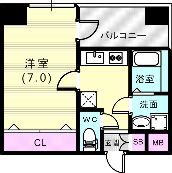 角部屋ですごく明るい広い間取り