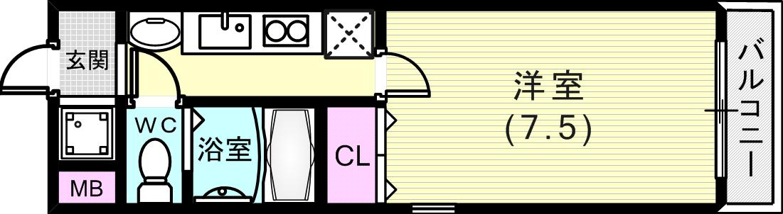 角部屋で明るいです