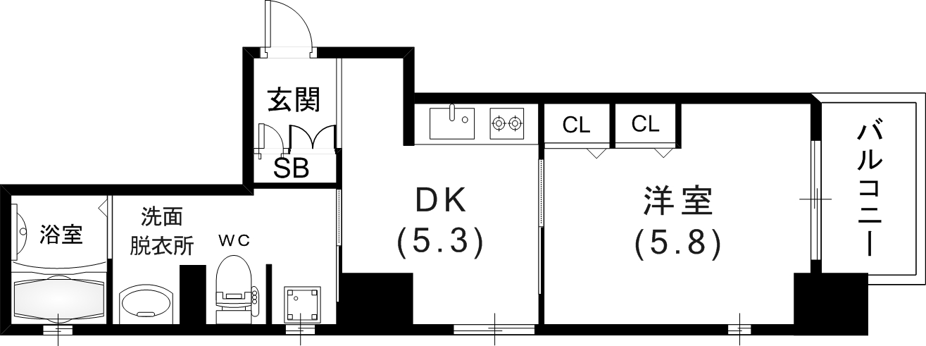 ゆったりした間取り