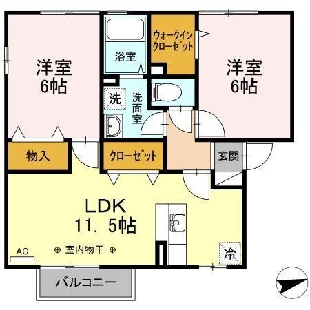 2階の間取り図