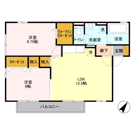 2階の間取り図