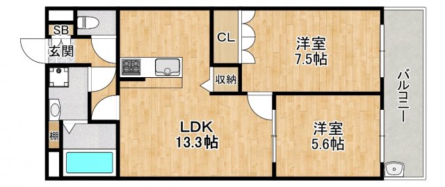 1階の間取り図