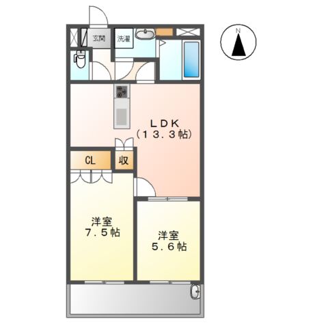 1階の間取り図
