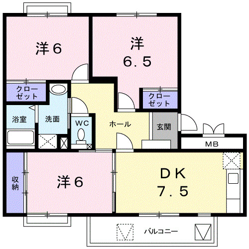 2階の間取り図