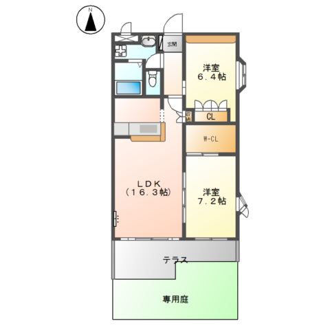 1階の間取り図