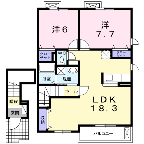 2階の間取り図