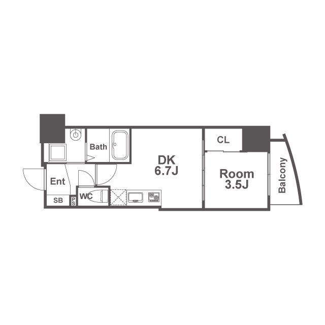 8階の間取り図